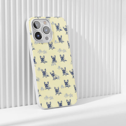 Latest 3rd-Generation Crystal Tough Glossy French Bulldog Yellow iPhone Case