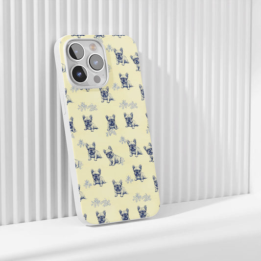 Latest 3rd-Generation Crystal Tough Glossy French Bulldog Yellow iPhone Case