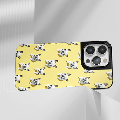 Industry-Level Tough Matte French Bulldog Yellow iPhone Case