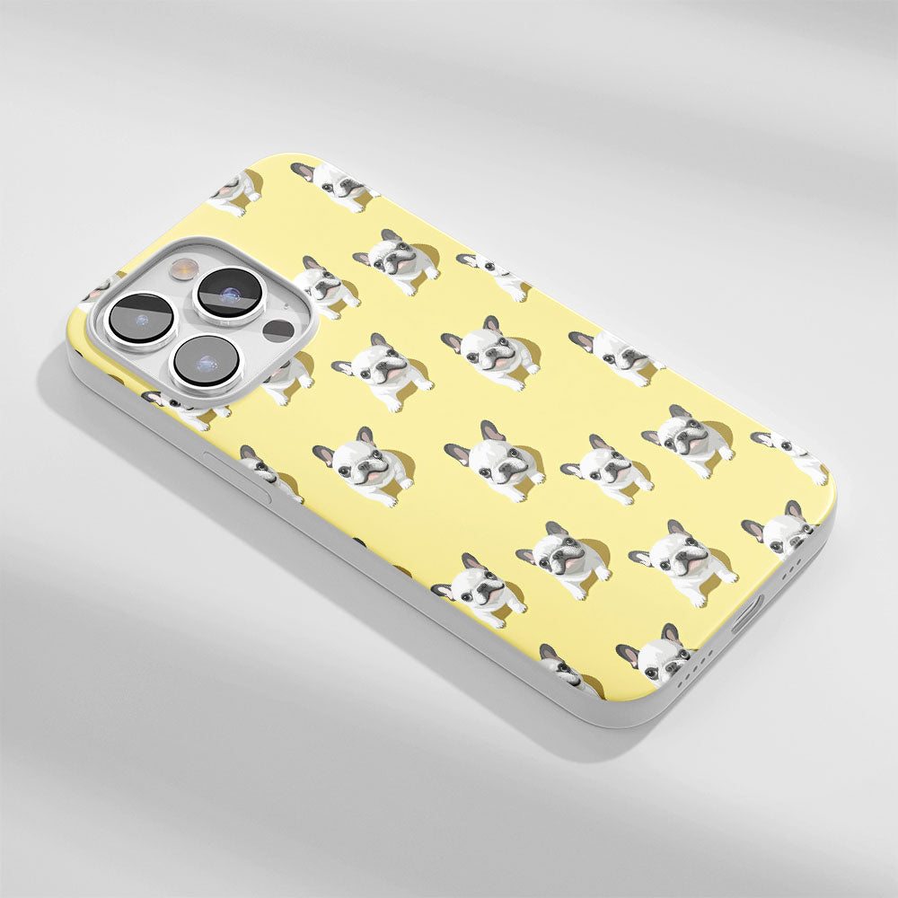 Latest 3rd-Generation Crystal Tough Glossy French Bulldog Yellow iPhone Case