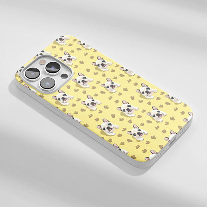 Latest 3rd-Generation Crystal Tough Glossy French Bulldog Yellow iPhone Case