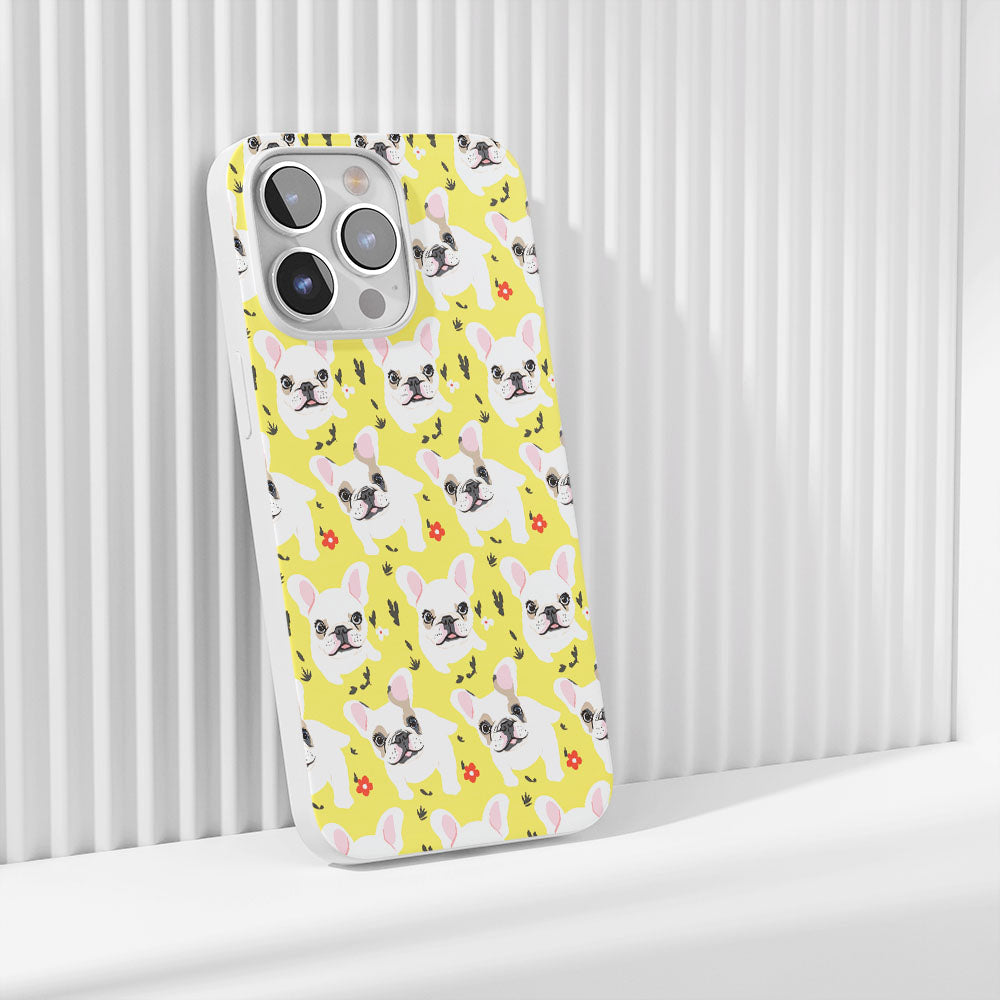 Latest 3rd-Generation Crystal Tough Glossy French Bulldog Yellow iPhone Case