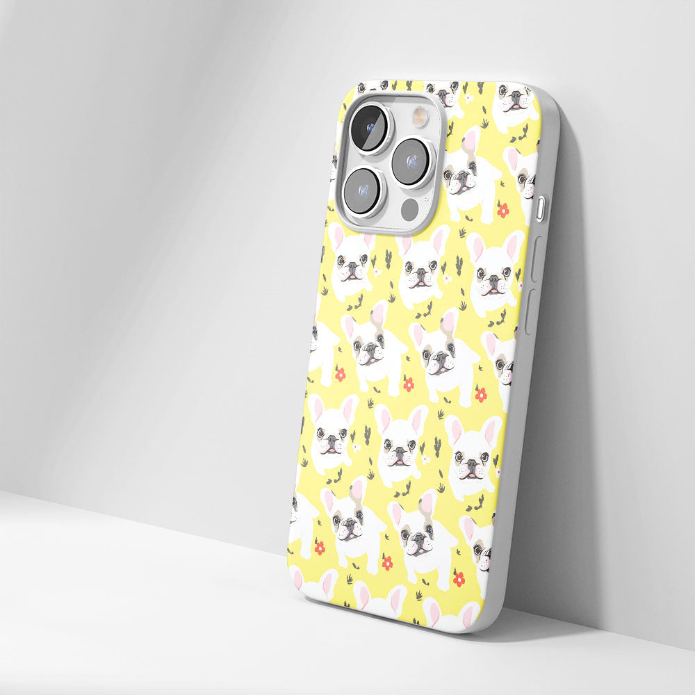 Latest 3rd-Generation Crystal Tough Glossy French Bulldog Yellow iPhone Case