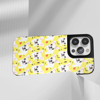 Industry-Level Tough Matte French Bulldog Yellow iPhone Case