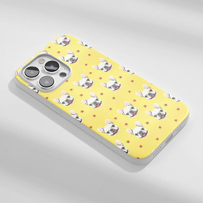 Latest 3rd-Generation Crystal Tough Glossy French Bulldog Yellow iPhone Case