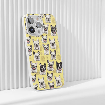 Latest 3rd-Generation Crystal Tough Glossy French Bulldog Yellow iPhone Case