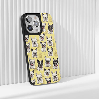 Industry-Level Tough Matte French Bulldog Yellow iPhone Case