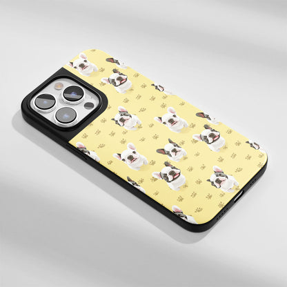 Industry-Level Tough Matte French Bulldog Yellow iPhone Case