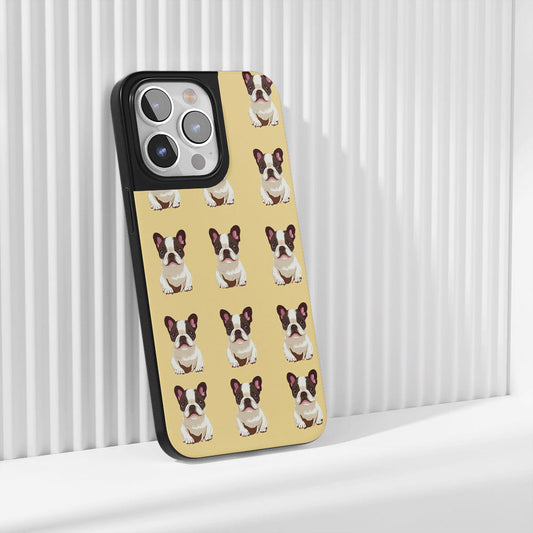 Industry-Level Tough Matte French Bulldog Yellow iPhone Case