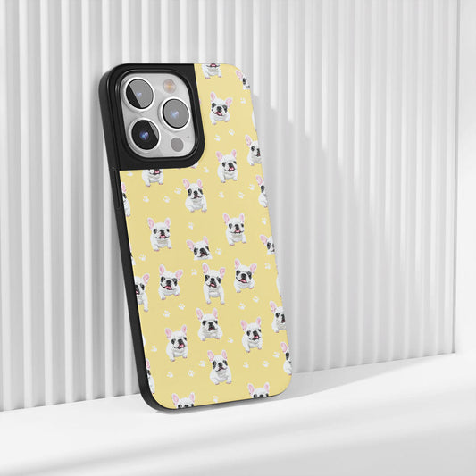 Industry-Level Tough Matte French Bulldog Yellow iPhone Case