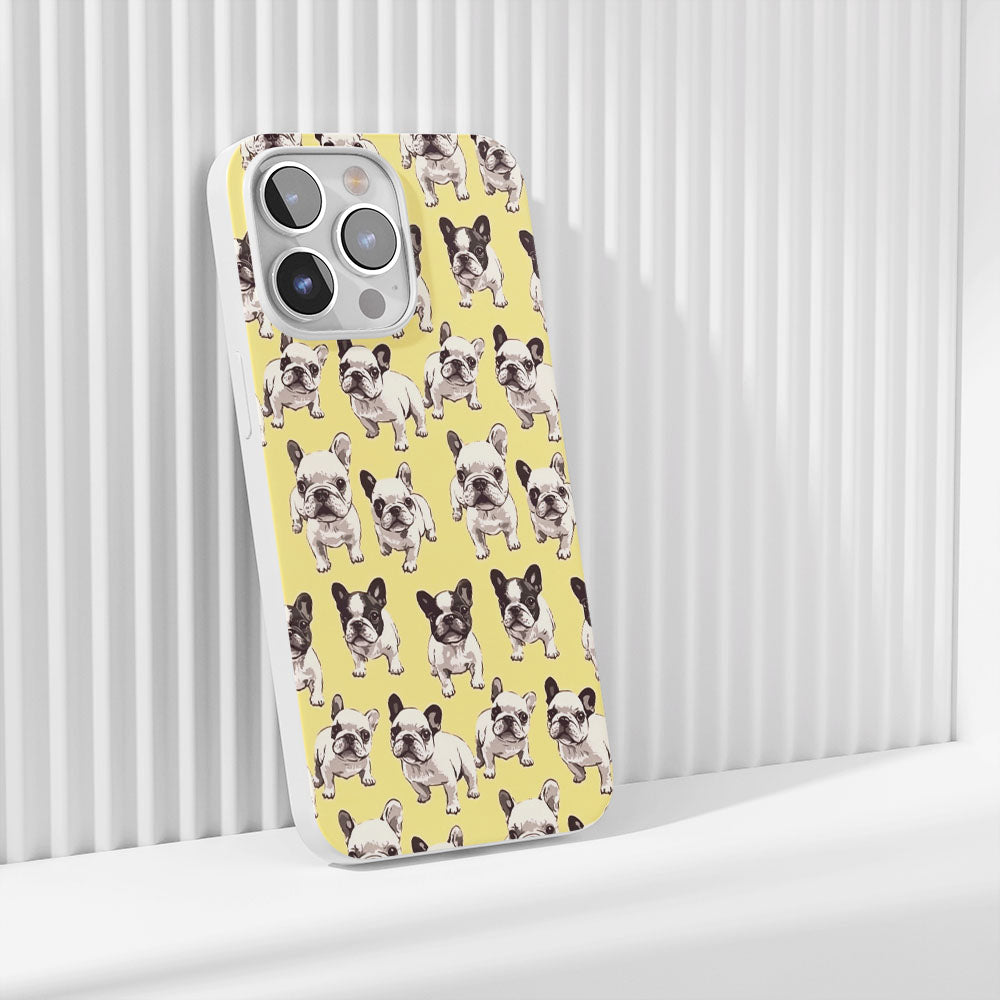 Latest 3rd-Generation Crystal Tough Glossy French Bulldog Yellow iPhone Case