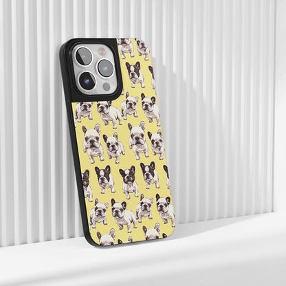 Industry-Level Tough Matte French Bulldog Yellow iPhone Case