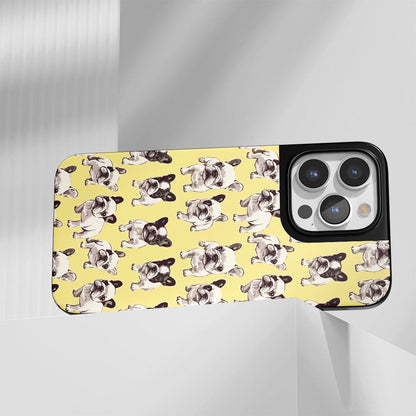 Industry-Level Tough Matte French Bulldog Yellow iPhone Case