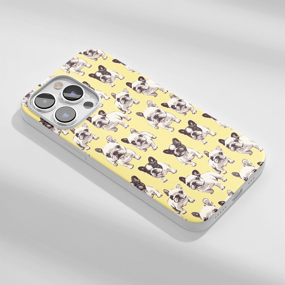 Latest 3rd-Generation Crystal Tough Glossy French Bulldog Yellow iPhone Case