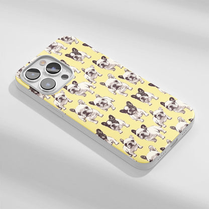 Latest 3rd-Generation Crystal Tough Glossy French Bulldog Yellow iPhone Case